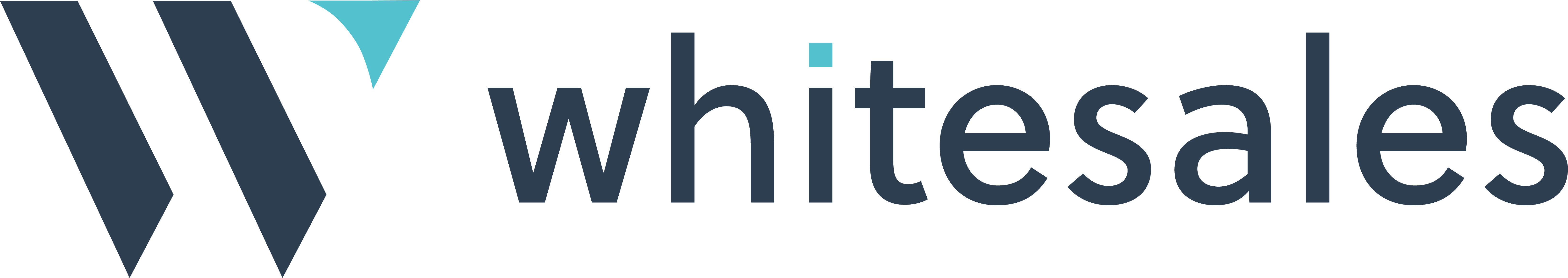 Whitesales logo horizontal navy and teal